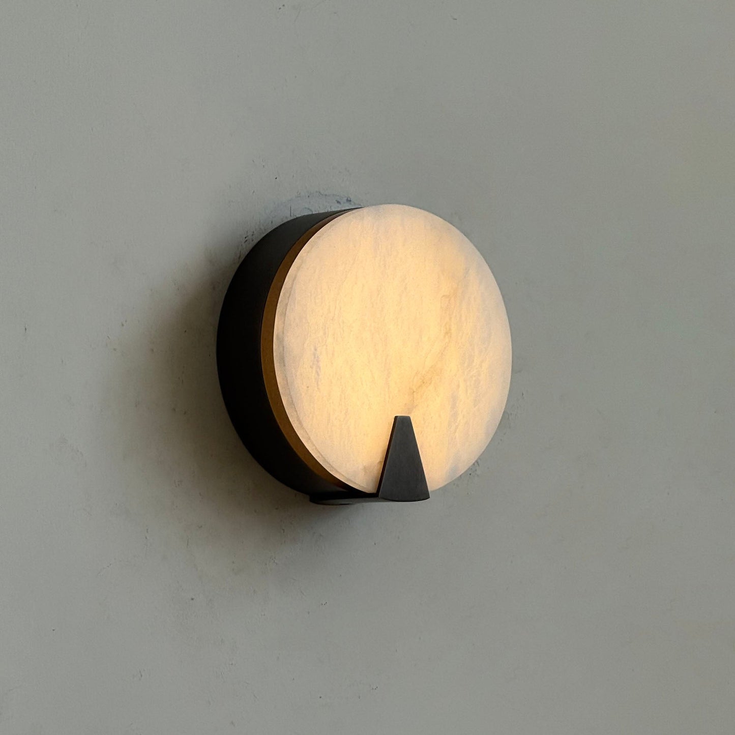 Ophelia Alabaster Round Sconce