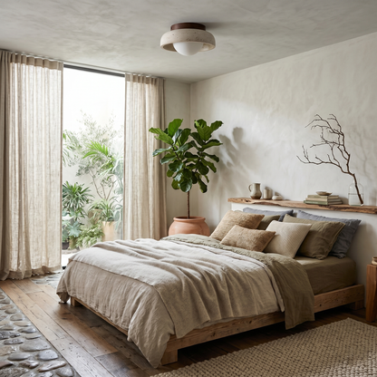 Piedra Travertine Ceiling Lamp