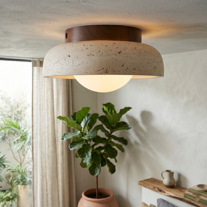 Piedra Travertine Ceiling Lamp