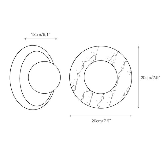 Orli White Marble Sconce