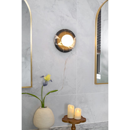 Orli Black Marble Sconce