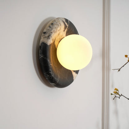 Orli Black Marble Sconce