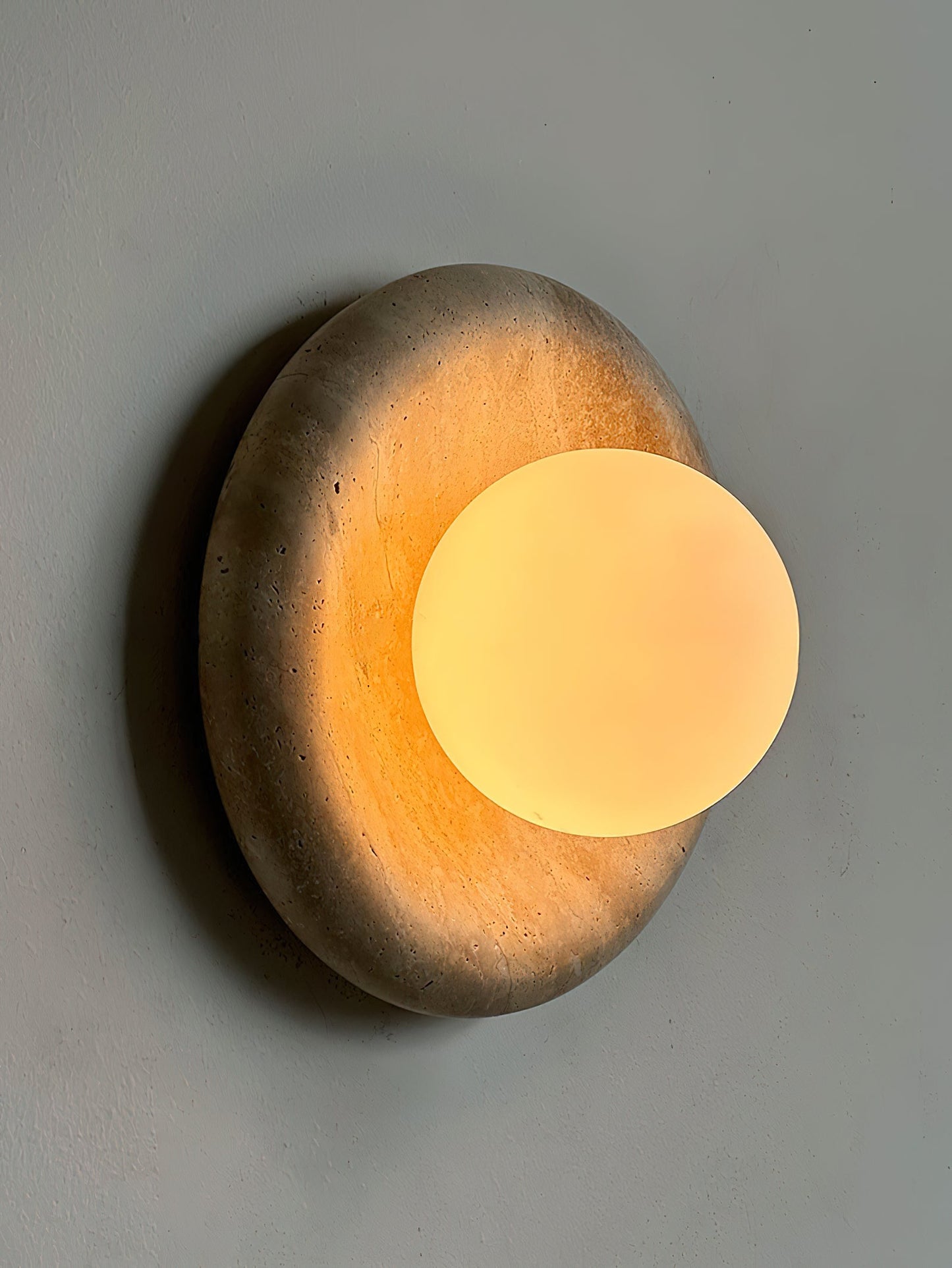 Orli Travertine Marble Sconce