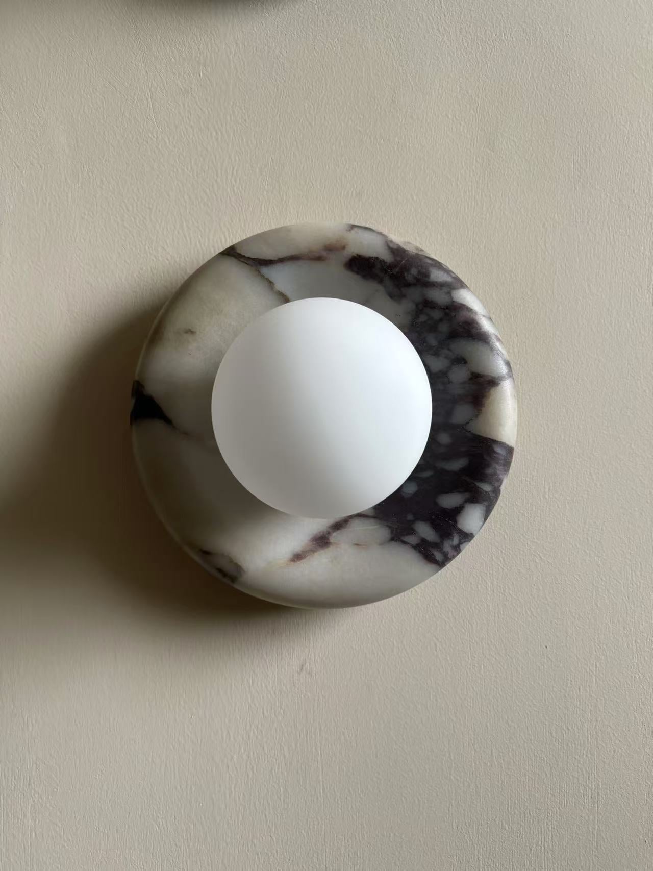 Orli White Marble Sconce