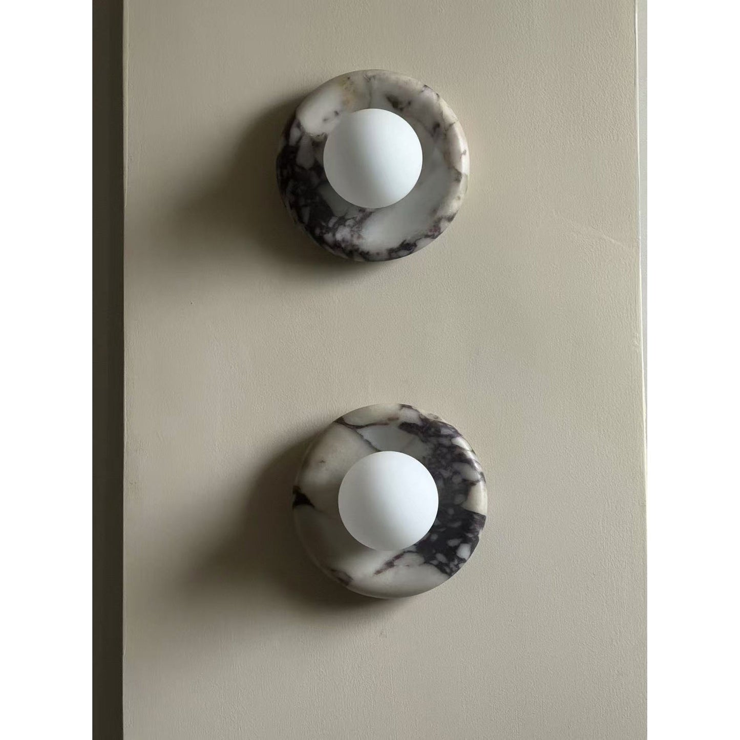 Orli White Marble Sconce