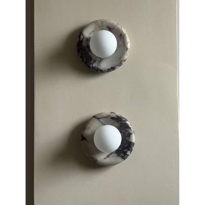 Orli White Marble Sconce