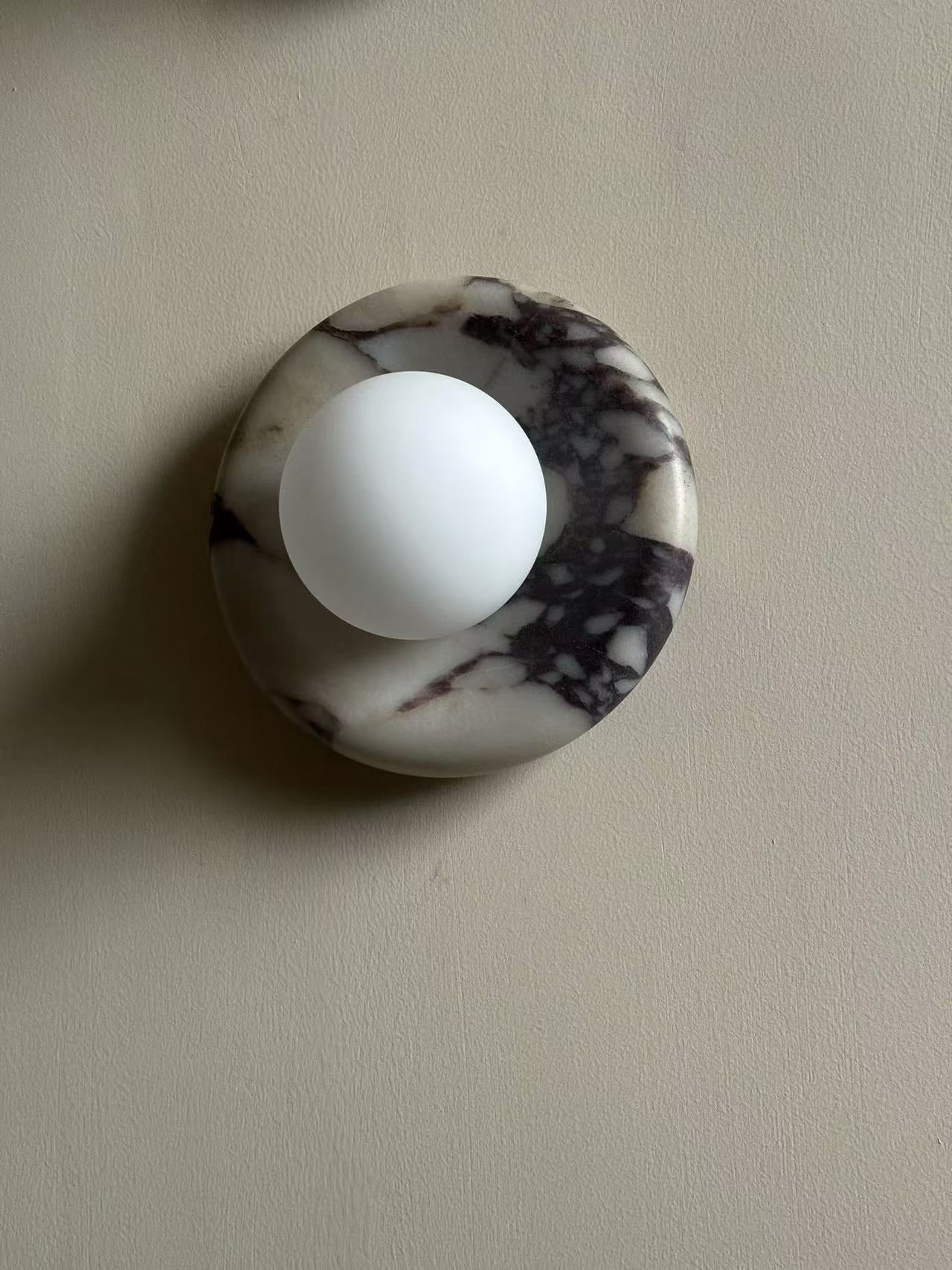 Orli White Marble Sconce