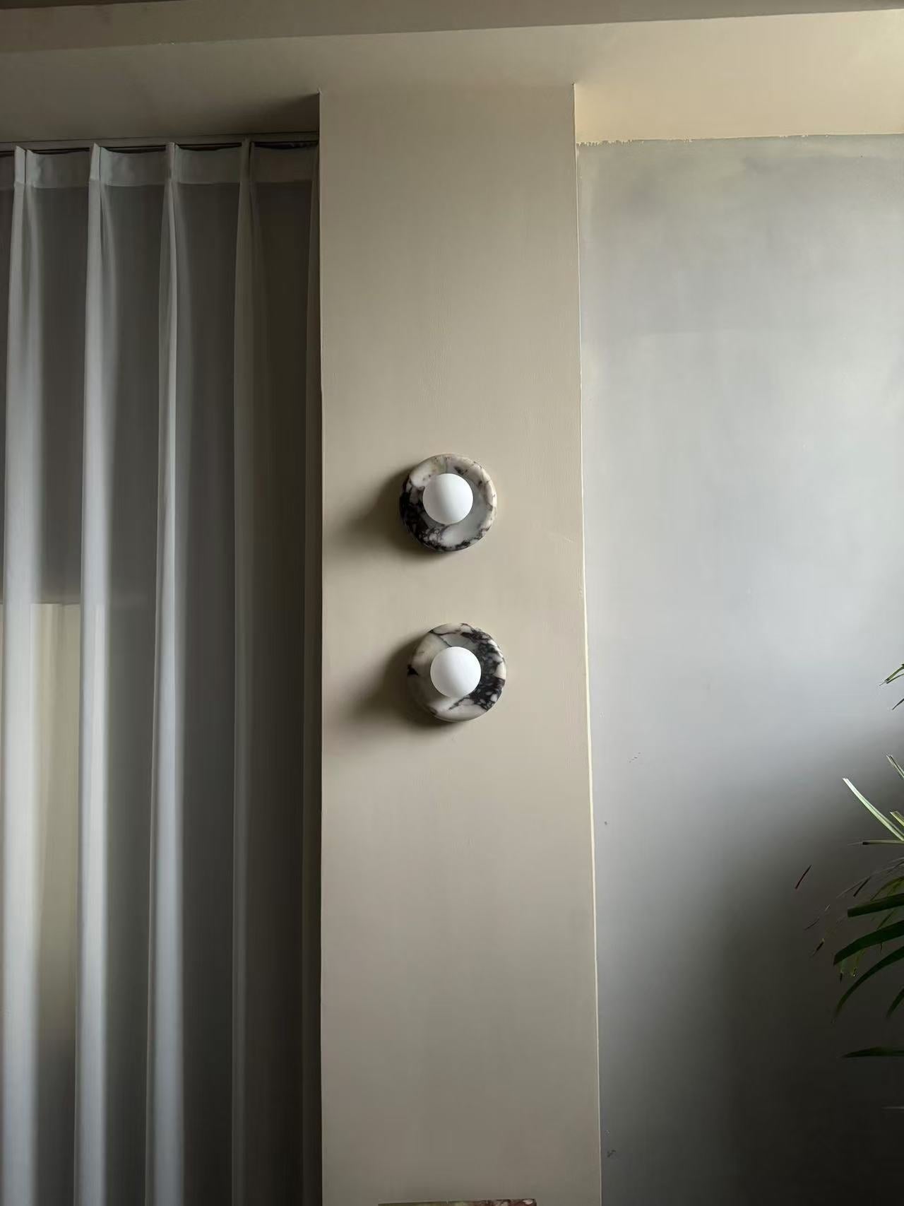 Orli White Marble Sconce