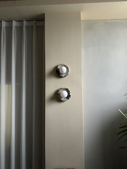 Orli White Marble Sconce