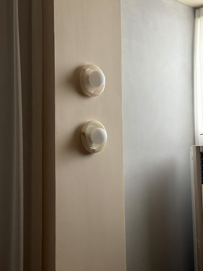 Orli White Onyx Sconce
