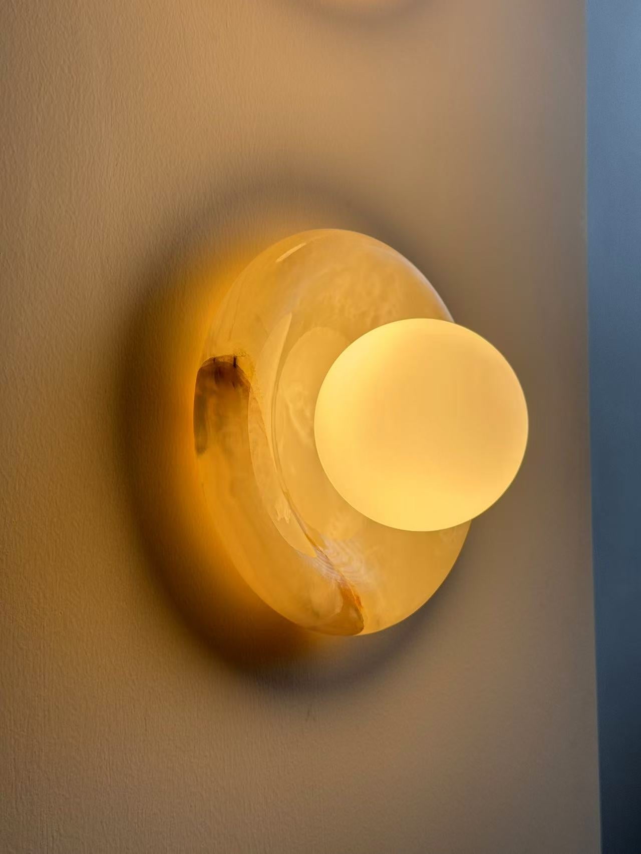 Orli White Onyx Sconce