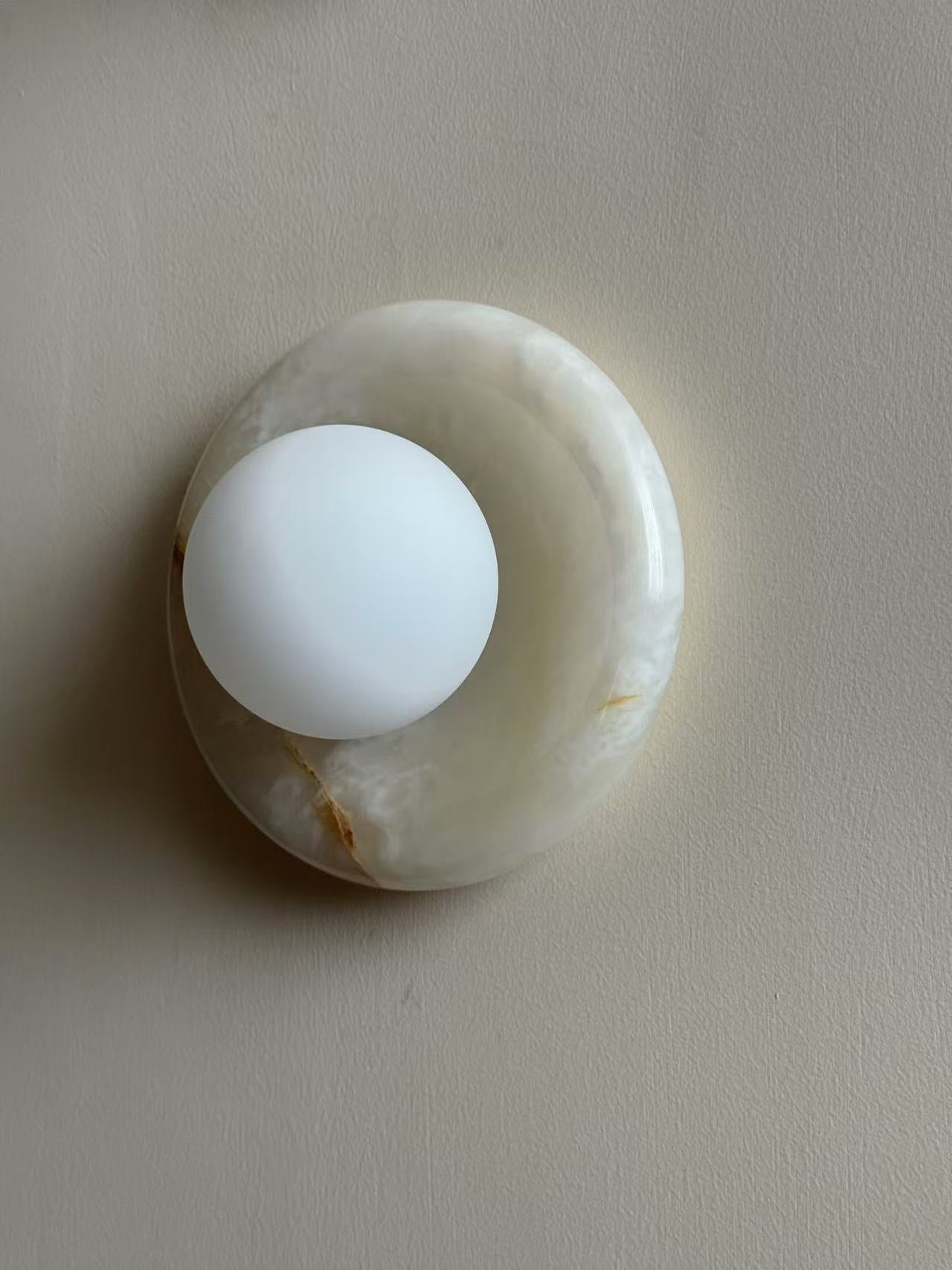 Orli White Onyx Sconce