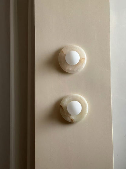 Orli White Onyx Sconce