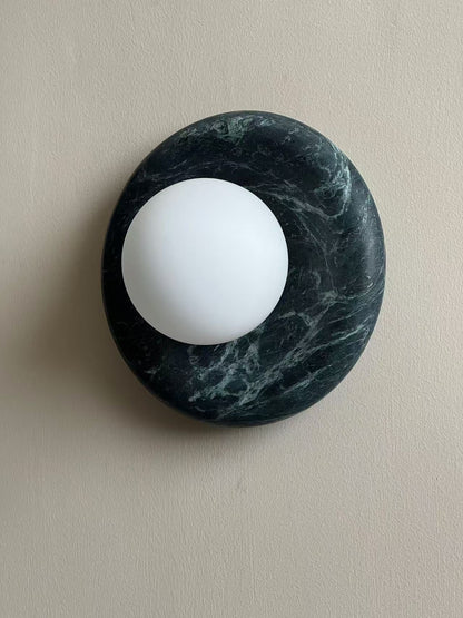 Orli Dark Green Marble Sconce