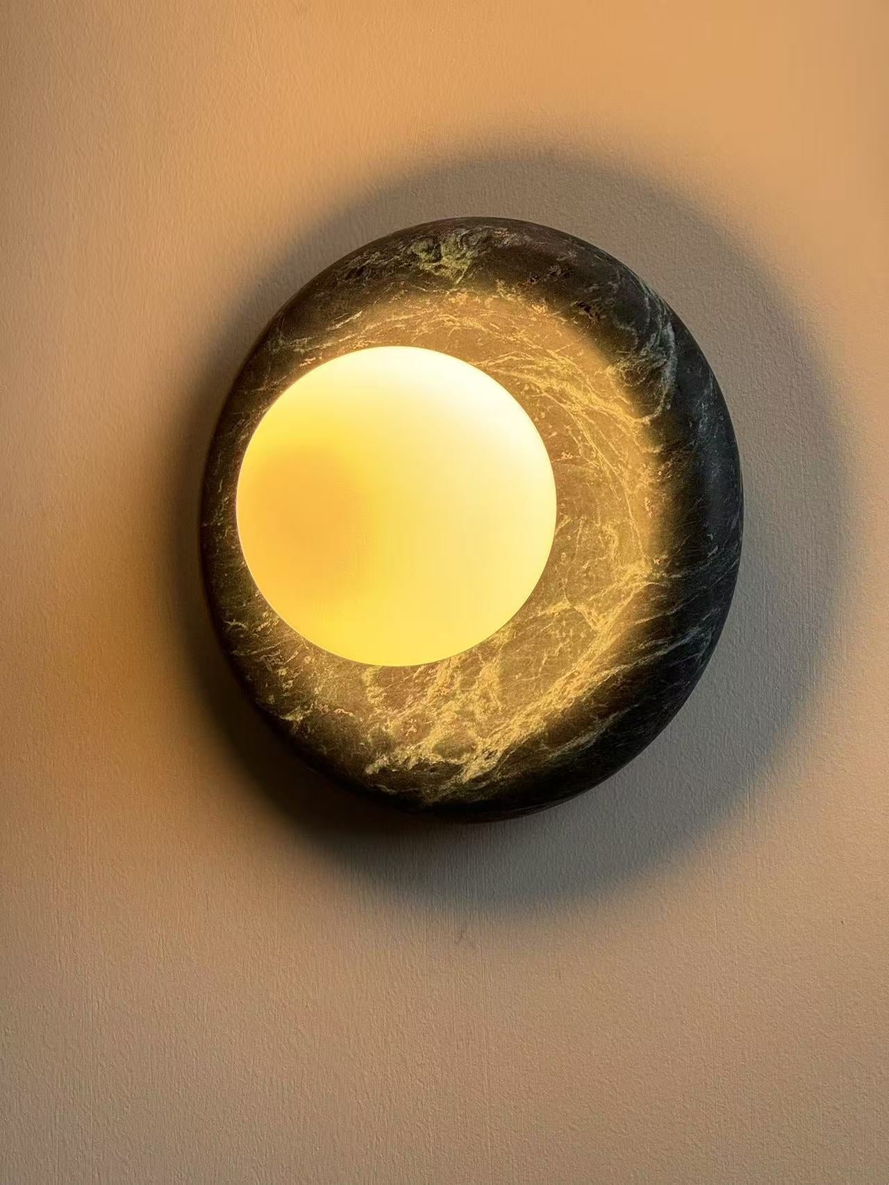 Orli Dark Green Marble Sconce