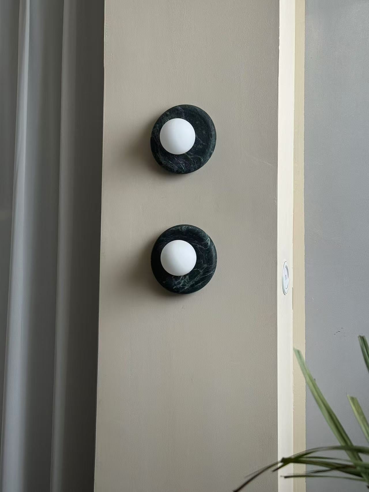 Orli Dark Green Marble Sconce