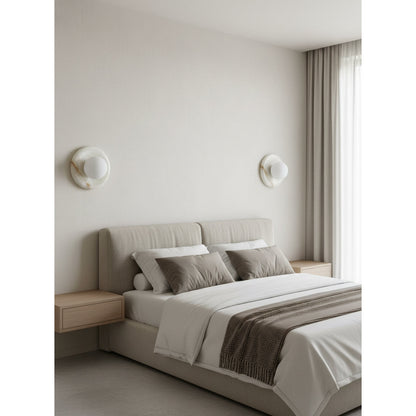 Orli White Onyx Sconce