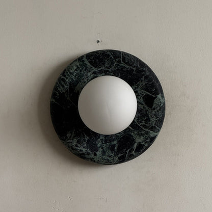 Orli Dark Green Marble Sconce