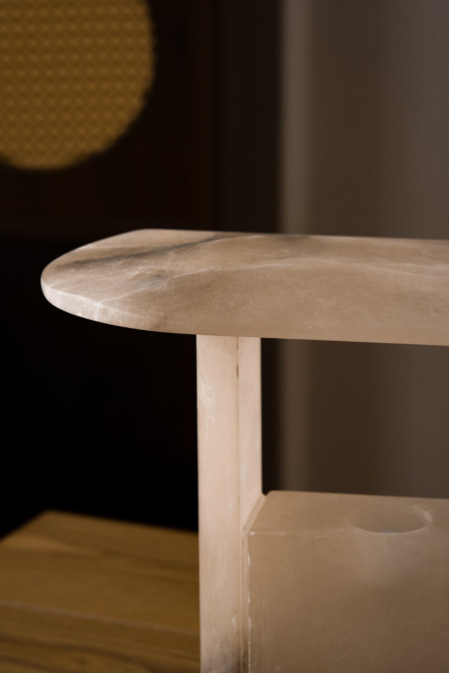 Pagoda Alabaster Table Lamp