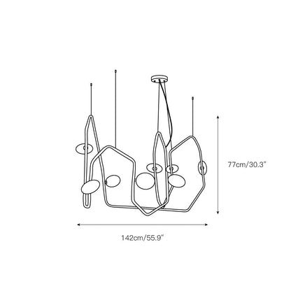 Contour Brass Linear Chandelier