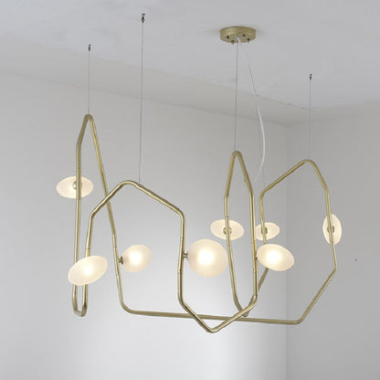 Contour Brass Linear Chandelier