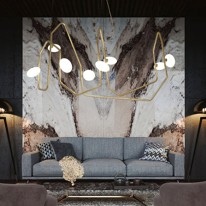 Contour Brass Linear Chandelier
