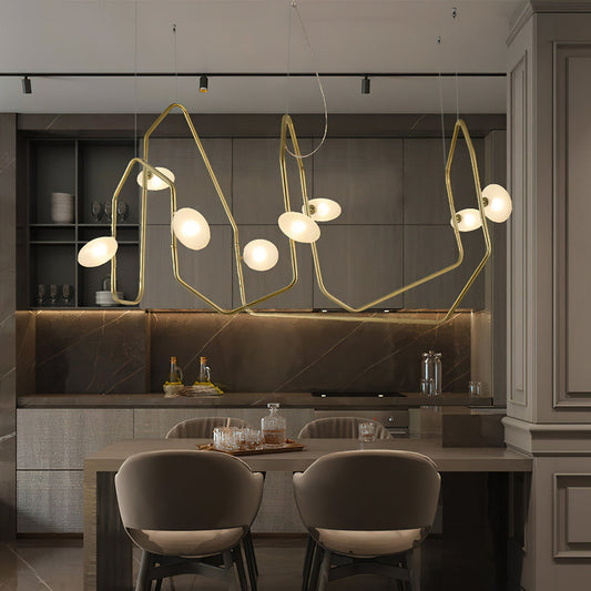 Contour Brass Linear Chandelier
