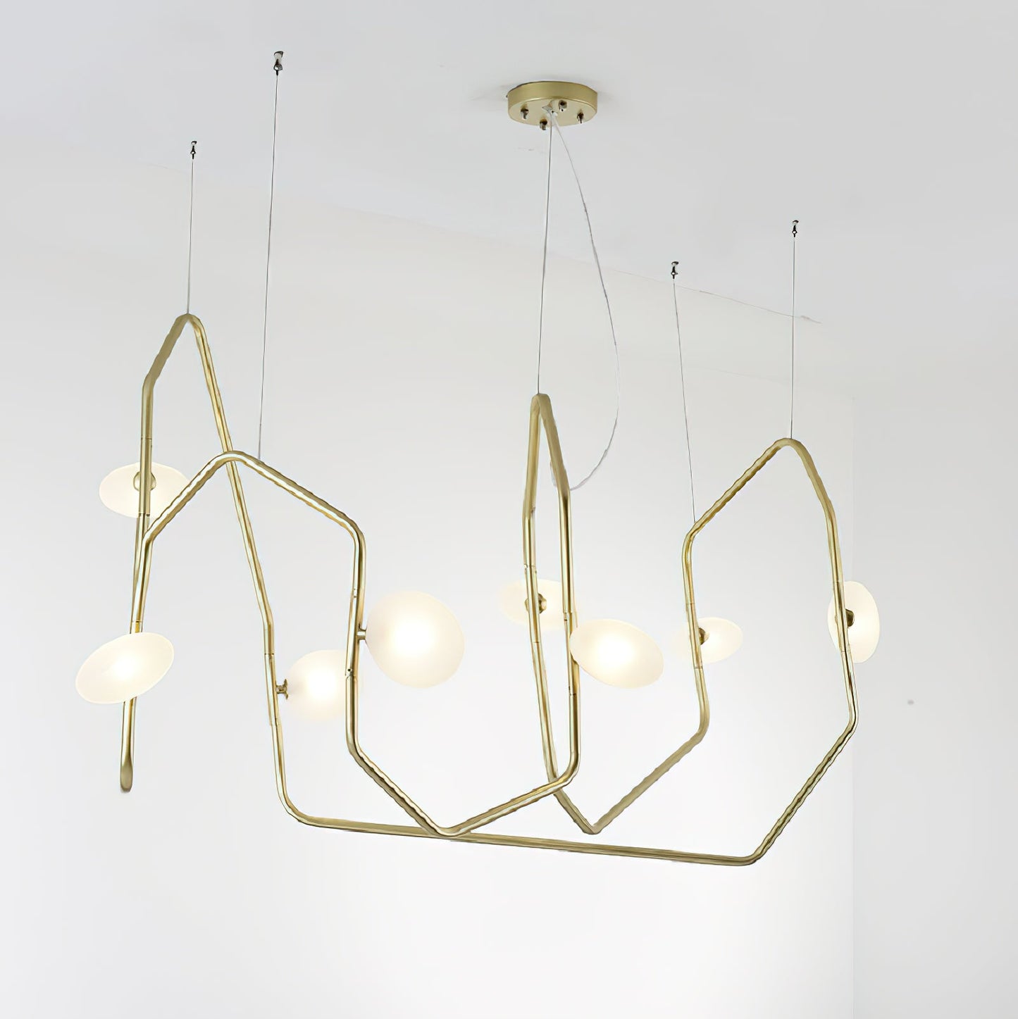 Contour Brass Linear Chandelier