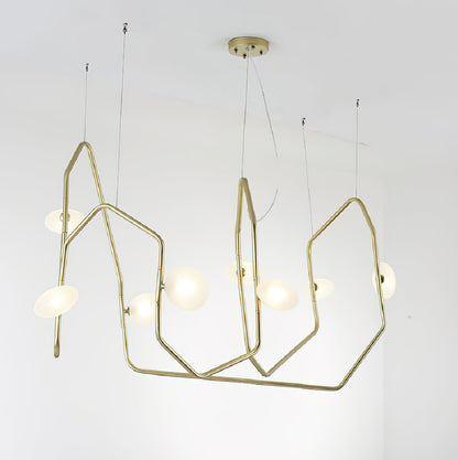 Contour Brass Linear Chandelier