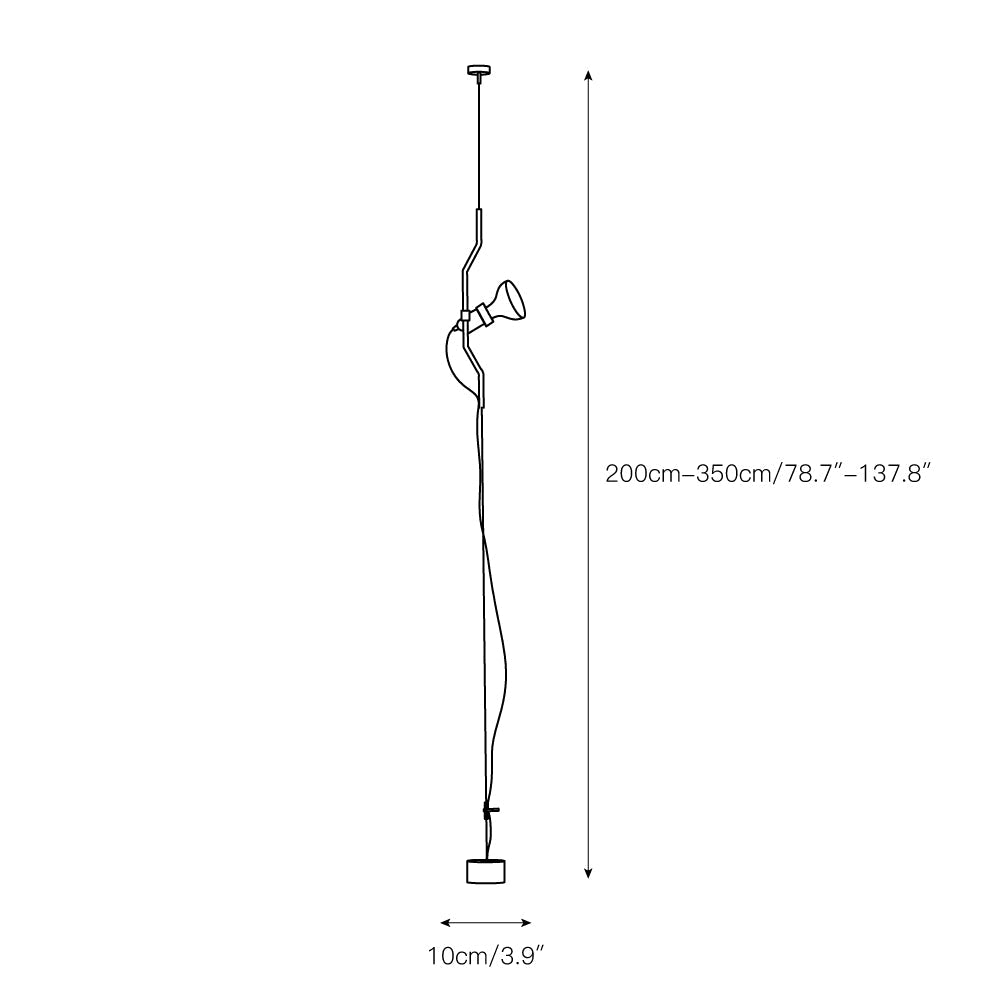 Floor-to-Ceiling Tension Cable Lamp – Adjustable Spotlight