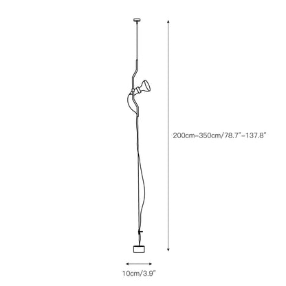 Floor-to-Ceiling Tension Cable Lamp – Adjustable Spotlight