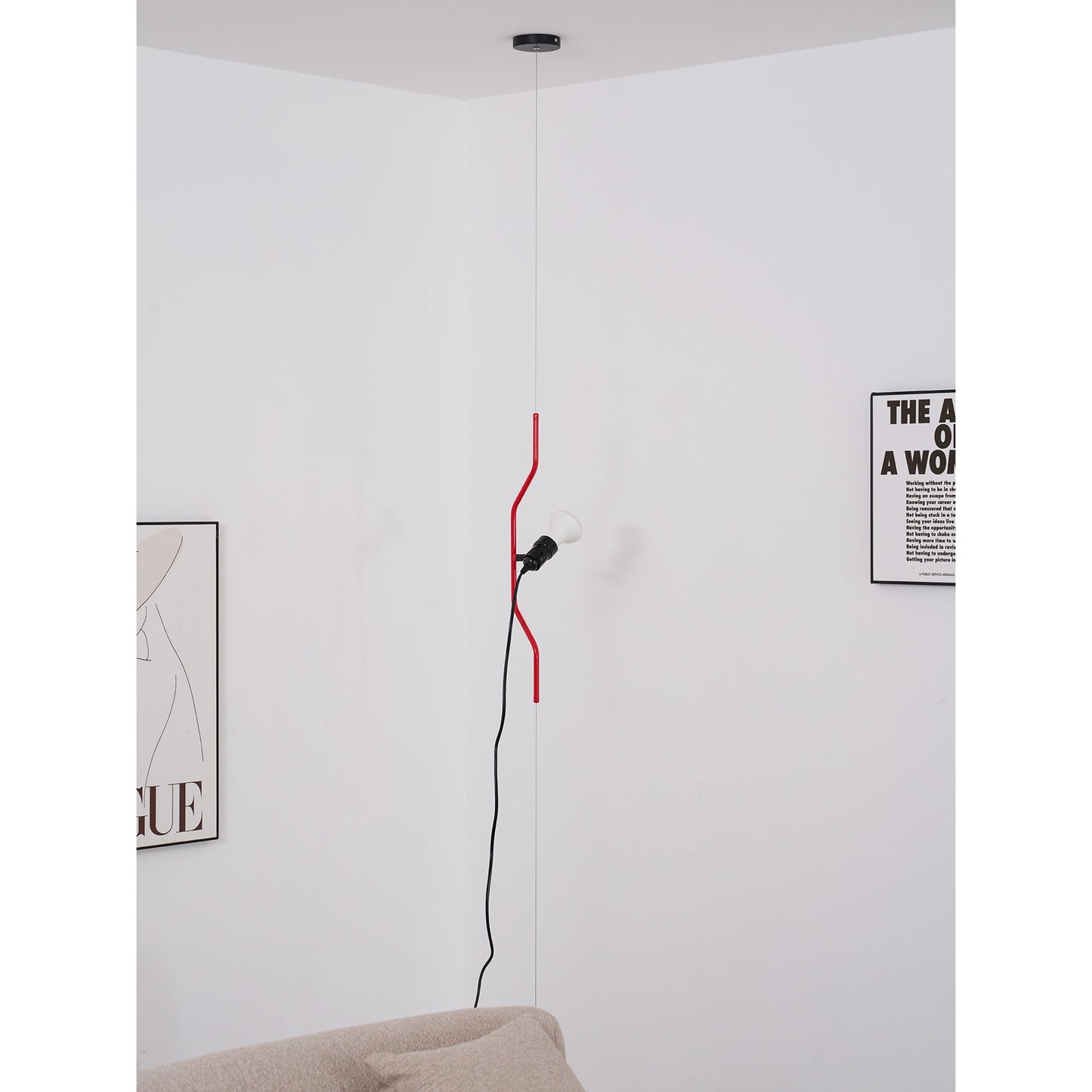 Floor-to-Ceiling Tension Cable Lamp – Adjustable Spotlight