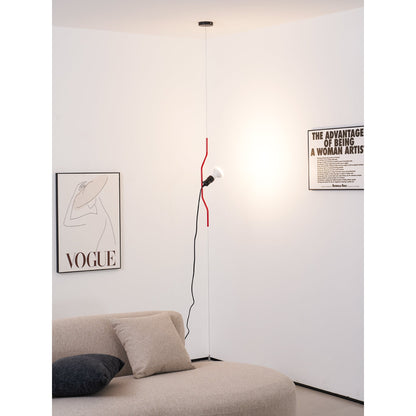 Floor-to-Ceiling Tension Cable Lamp – Adjustable Spotlight