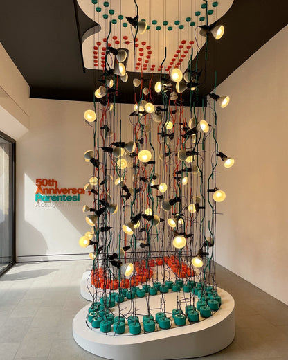 Floor-to-Ceiling Tension Cable Lamp – Adjustable Spotlight