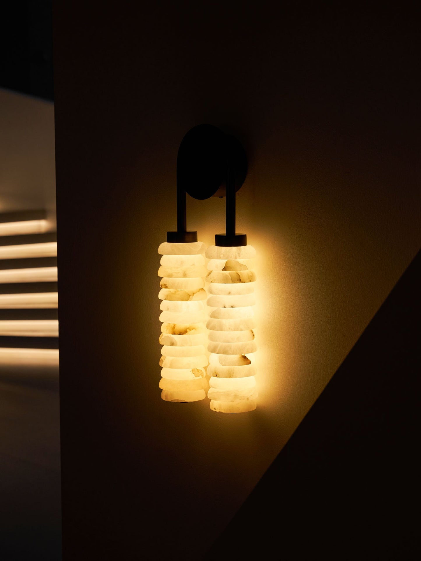 Payson Double Alabaster Wall Lamp