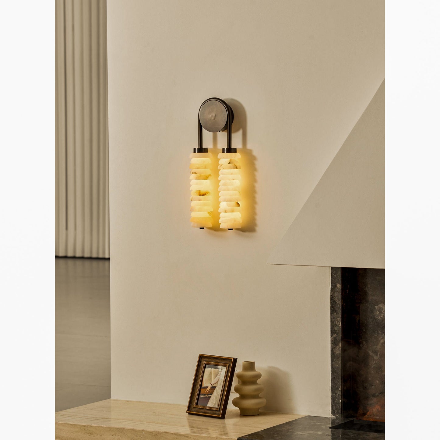 Payson Double Alabaster Wall Lamp