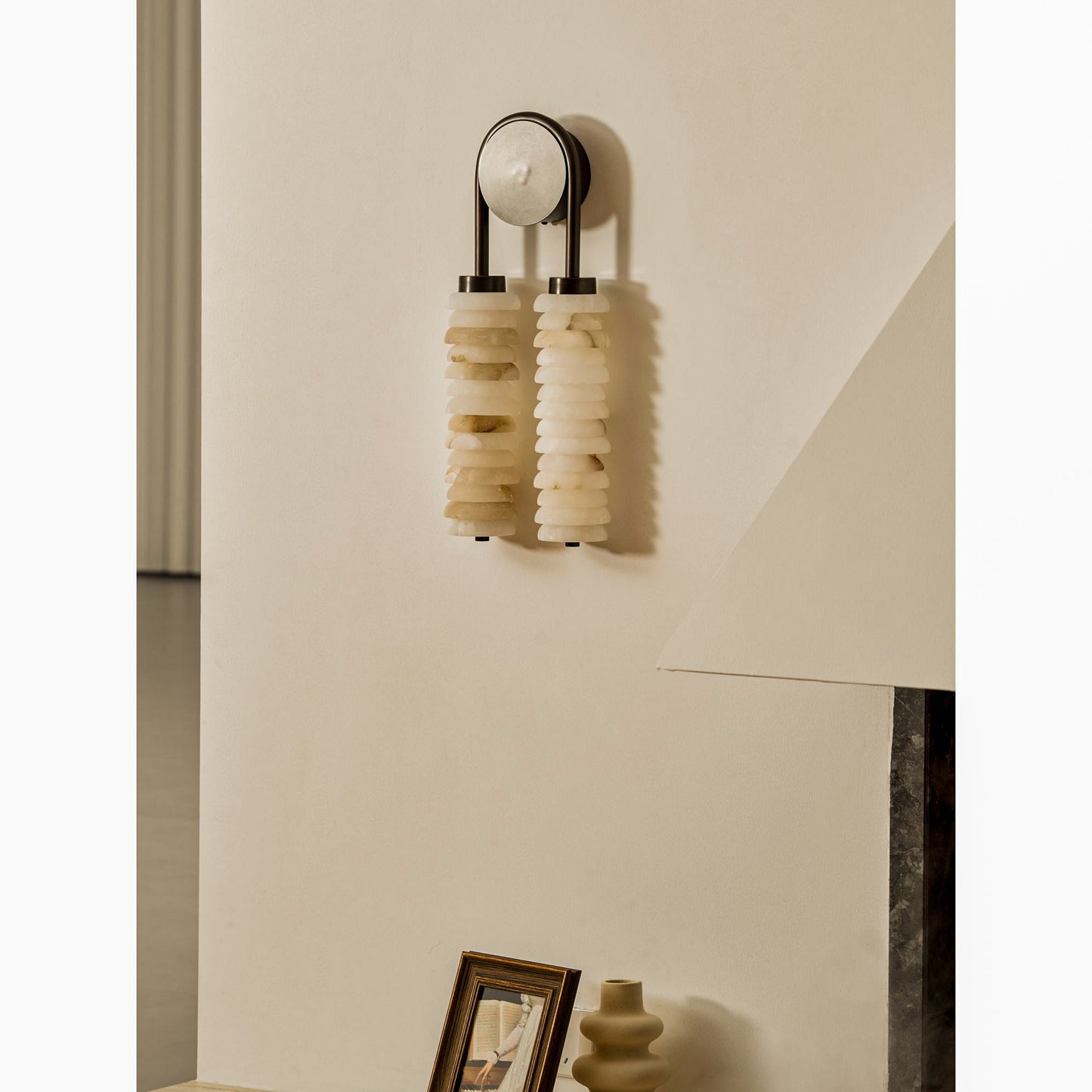 Payson Double Alabaster Wall Lamp