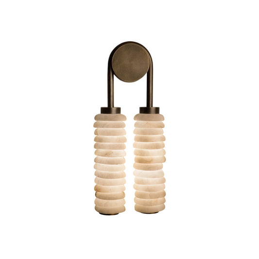 Payson Double Alabaster Wall Lamp