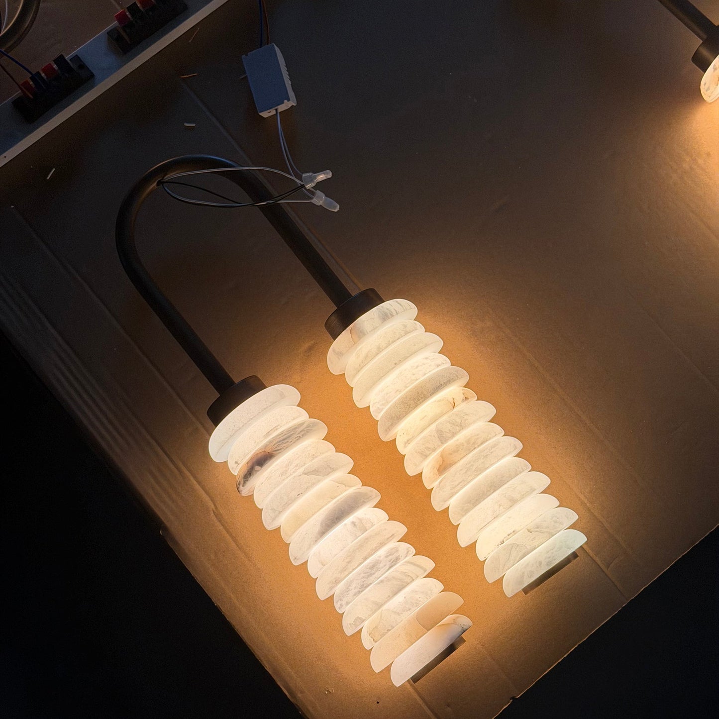 Payson Double Alabaster Wall Lamp