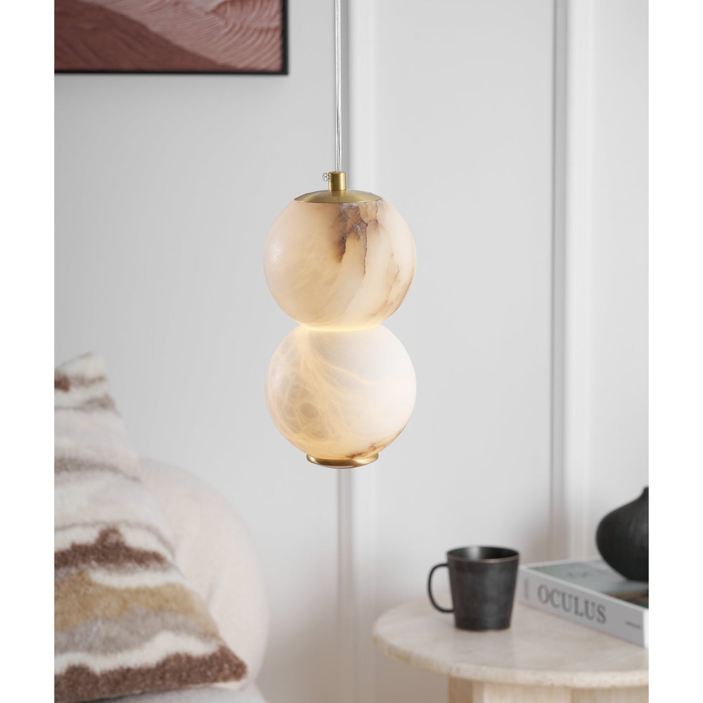 Pearl Alabaster Pendant Light