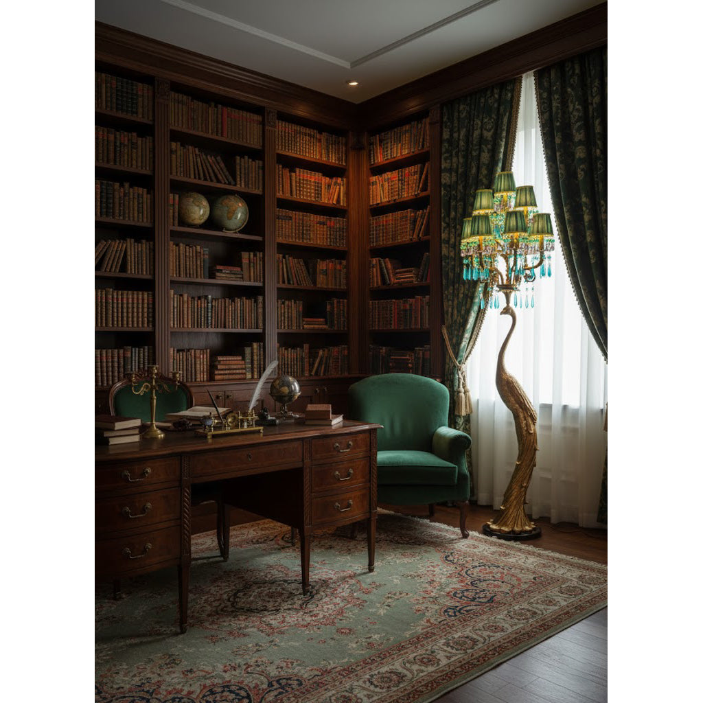 Perky Peacock Floor Lamp