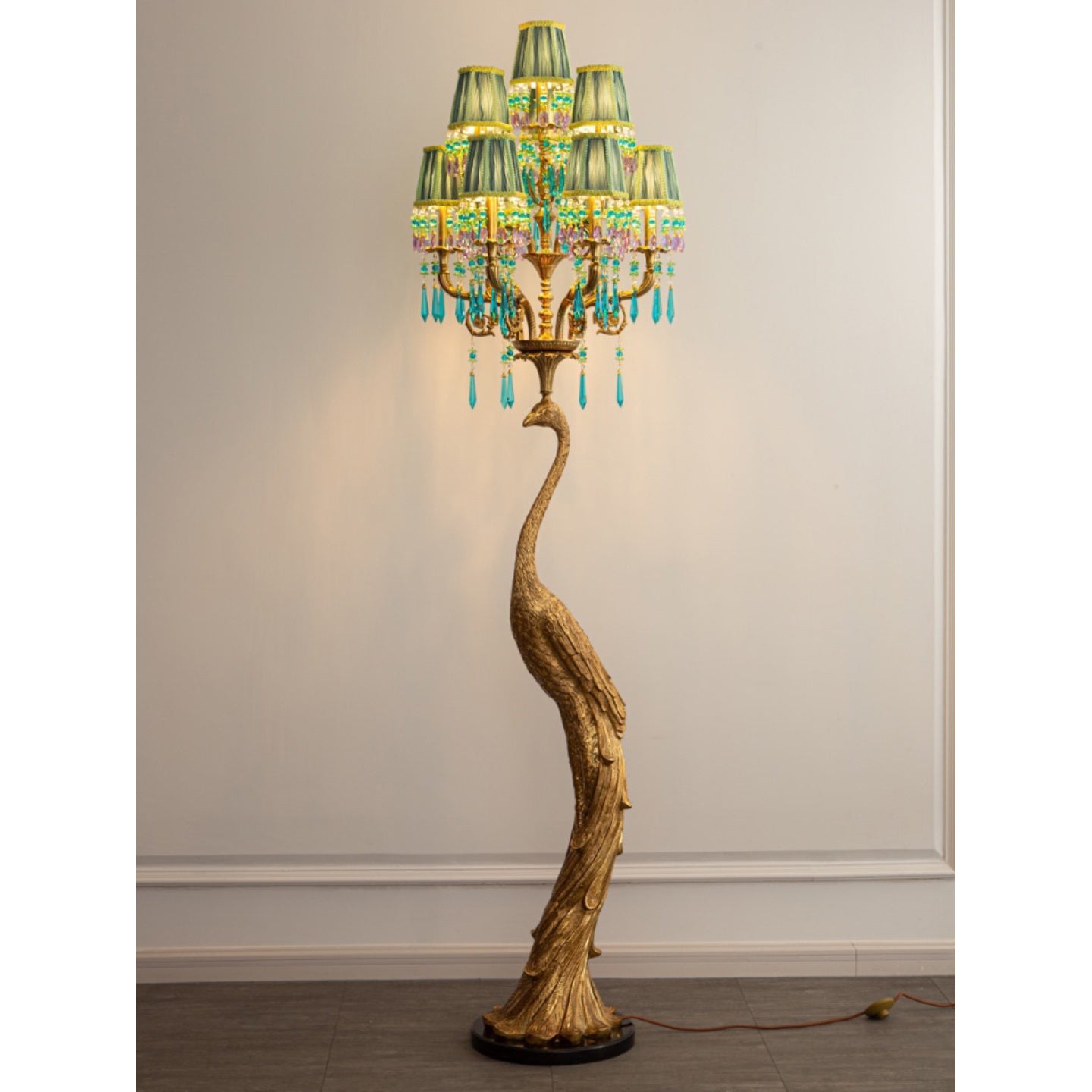 Perky Peacock Floor Lamp