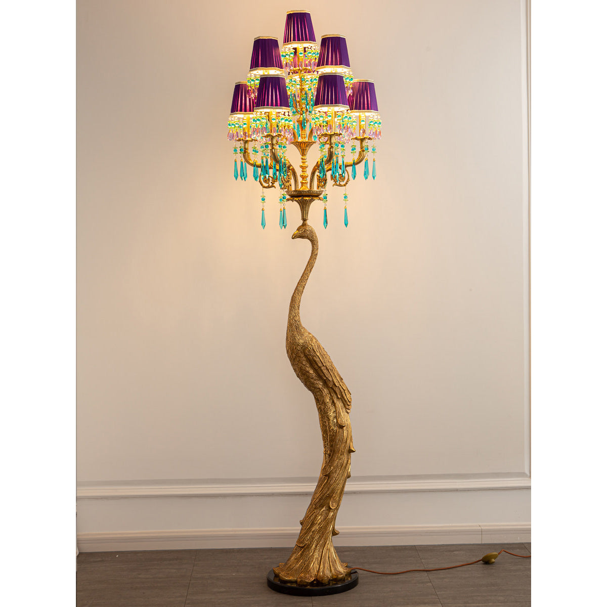 Perky Peacock Floor Lamp