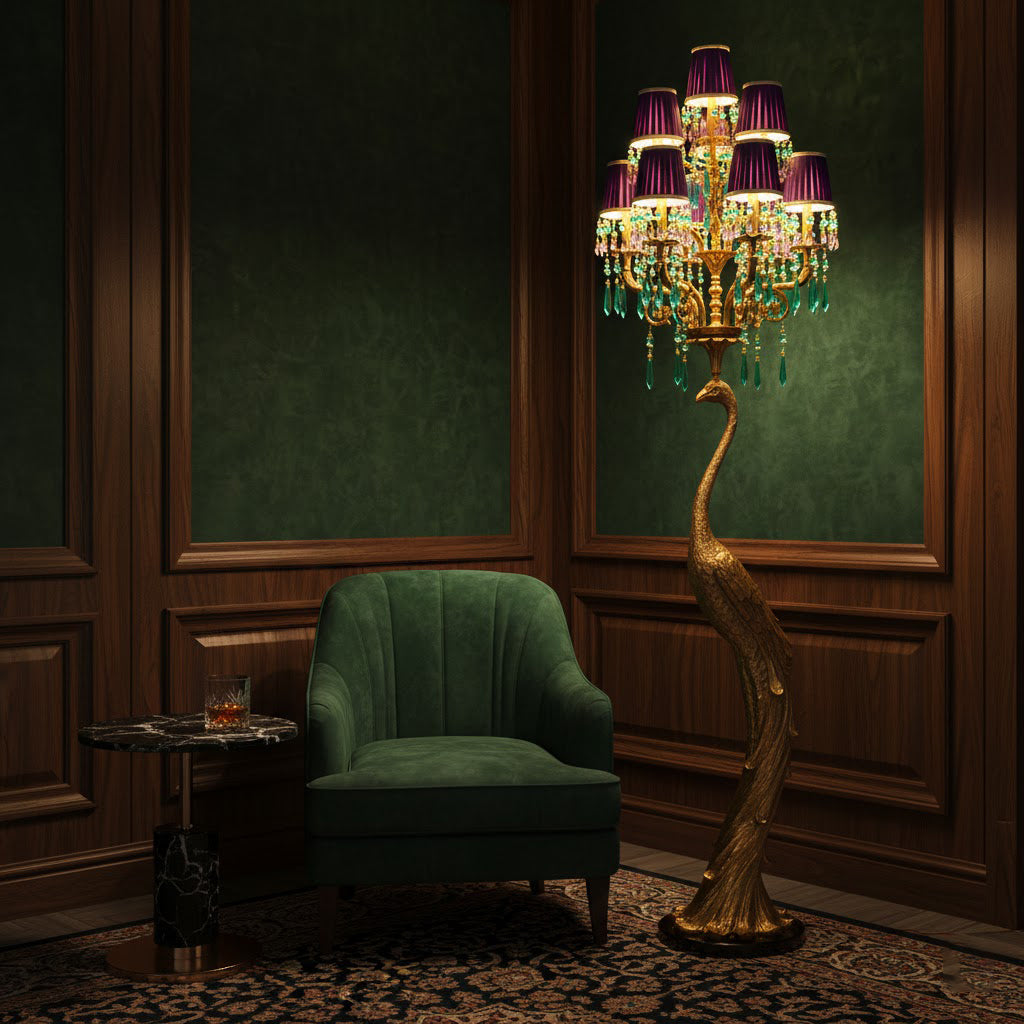 Perky Peacock Floor Lamp