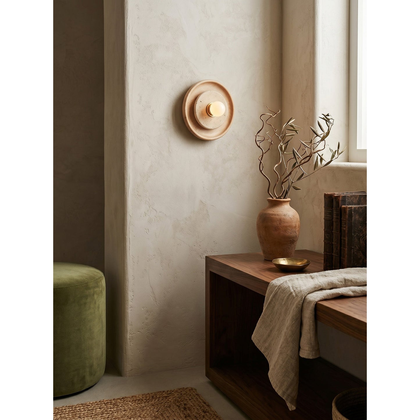 Petra Travertine Wall Sconce