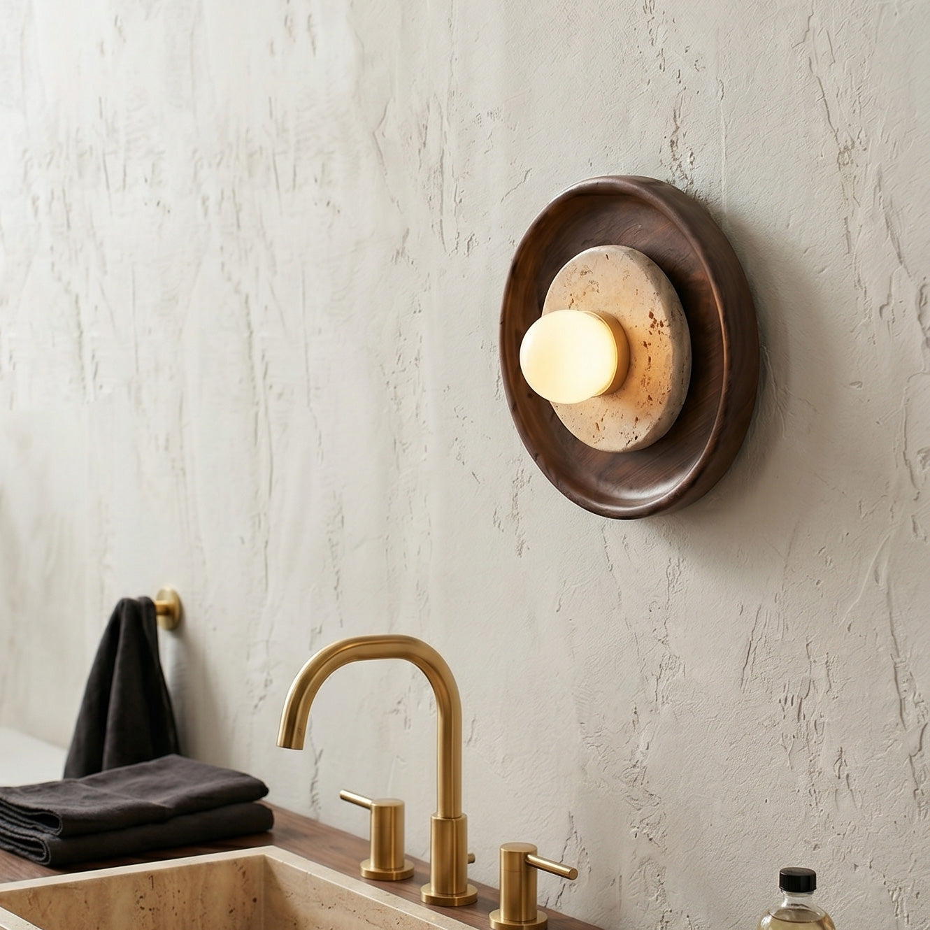 Petra Travertine Wall Sconce