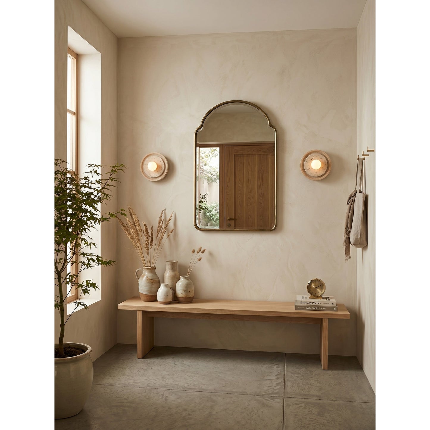 Petra Travertine Wall Sconce