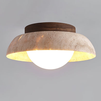 Piedra Travertine Ceiling Lamp