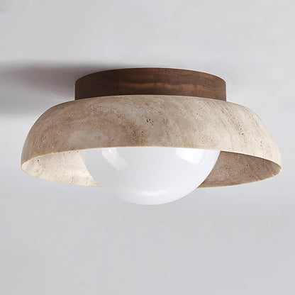 Piedra Travertine Ceiling Lamp
