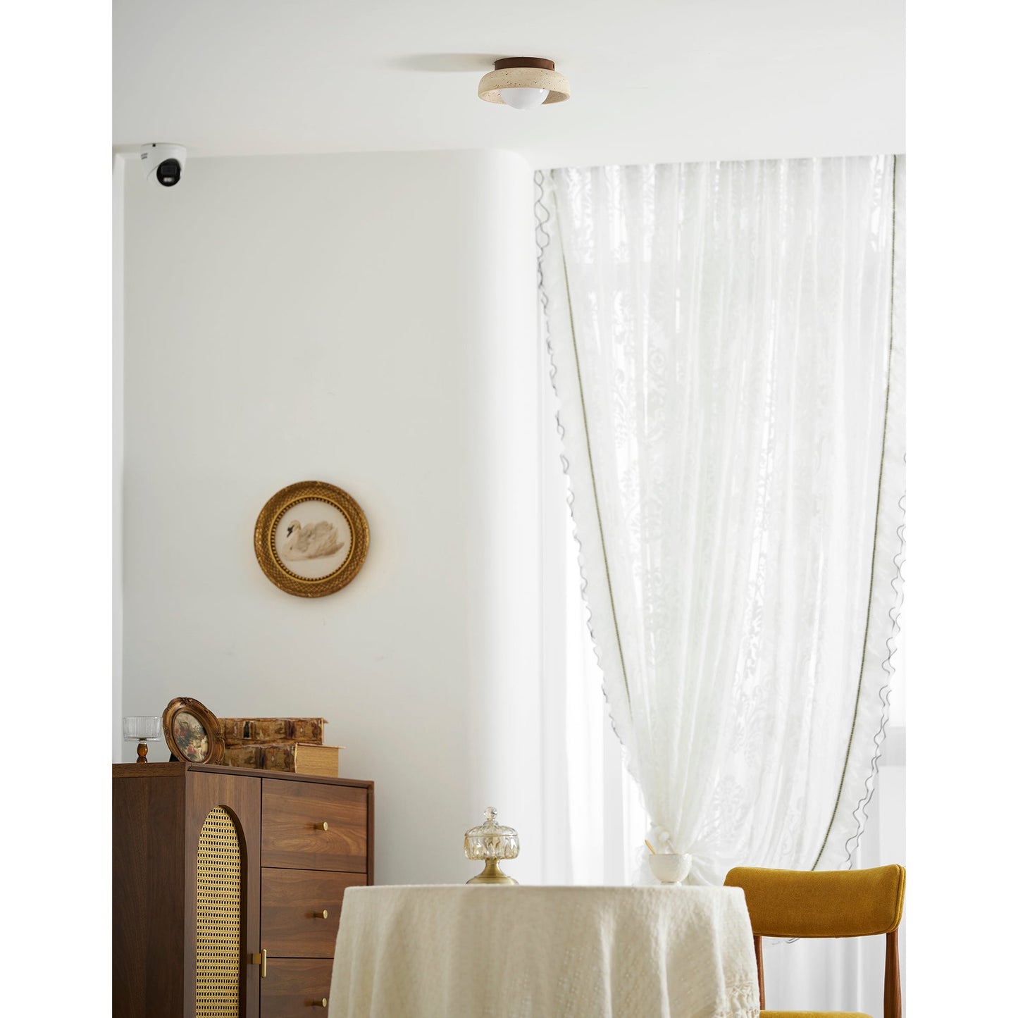 Piedra Travertine Ceiling Lamp